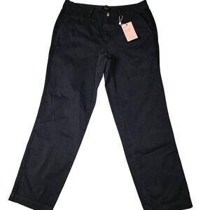 Quince Stretch Cotton Twill Girlfriend Chino Pants Black Size 30